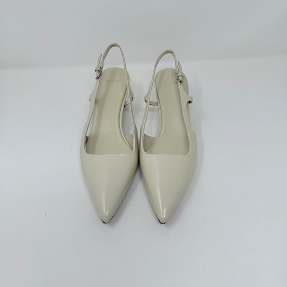 New Vince Bianca Leather Slingback Heel In Moonlight Sz 6 - Picture 7 of 13